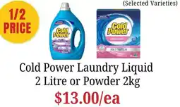 Farmer Jack's Cold Power Laundry Liquid or Powder offer