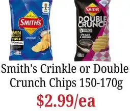 Farmer Jack's Smith's Crinkle or Double Crunch Chips offer