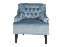 LivingStyles Skyler Tufted Velvet Fabric Occasional Chair, Dove Grey offer