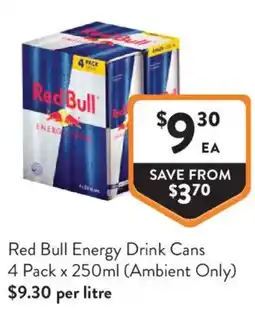 Foodworks Red Bull Energy Drink Cans offer
