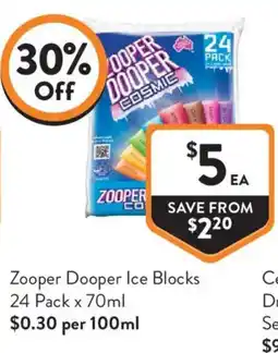 Foodworks Zooper Dooper Ice Blocks offer