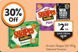 Foodworks Arnott's Shapes Originals offer