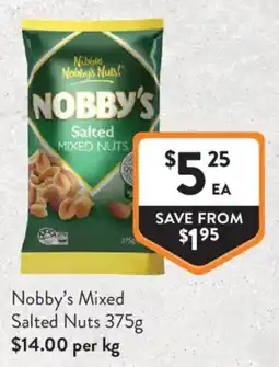 Foodworks Nobby's Mixed Salted Nuts offer