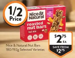Foodworks Nice & Natural Nut Bars trail mix offer