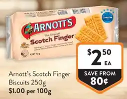 Foodworks Arnott's Scotch Finger Biscuits offer
