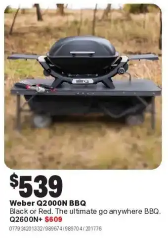 Mitre 10 Weber Q2000N BBQ offer