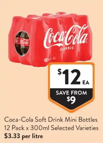 Foodworks Coca-Cola Soft Drink Mini Bottles offer