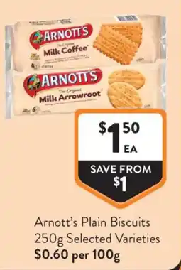 Foodworks Arnott's Plain Biscuits offer