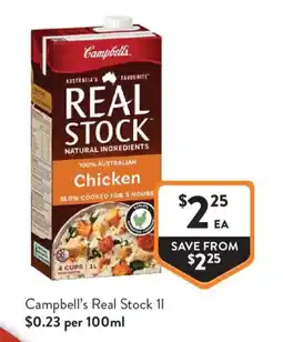 Foodworks Campbell's Real Stock offer