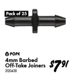 Bunnings POPE 4mm Barbed Off-Take Joiners offer