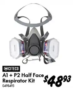 Bunnings Citeco A1 + P2 Half Face Respirator Kit offer