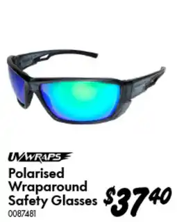 Bunnings UVWRAPS Polarised Wraparound Safety Glasses offer