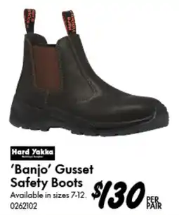 Bunnings Hard Yakka 'Banjo' Gusset Safety Boots offer
