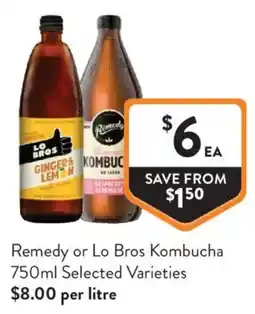 Foodworks Remedy or Lo Bros Kombucha offer