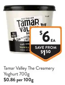 Foodworks Tamar Valley The Creamery Yoghurt offer