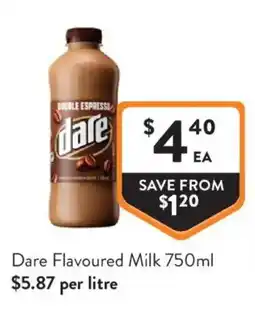 Foodworks Dare Flavoured Milk offer