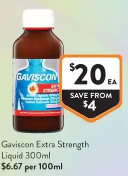 Foodworks Gaviscon Extra Strength Liquid offer