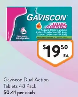 Foodworks Gaviscon Dual Action Tablets offer
