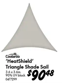 Bunnings Coolaroo 'HeatShield' Triangle Shade Sail offer