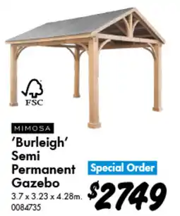 Bunnings Mimosa 'Burleigh' Semi Permanent Gazebo offer