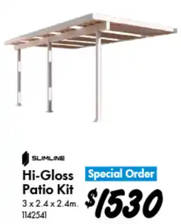Bunnings Slimline Hi-Gloss Patio Kit offer