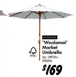 Bunnings Mimosa 'Woolamai' Market Umbrella offer