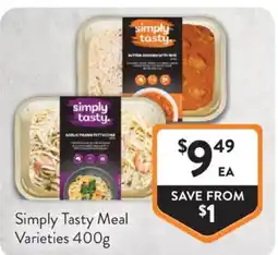 Foodworks Simply Tasty Meal Varieties offer