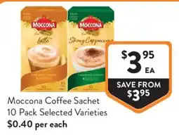 Foodworks Moccona Coffee Sachet Selected Varieties offer