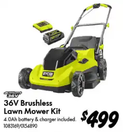 Bunnings Ryobi 36V Brushless Lawn Mower Kit offer