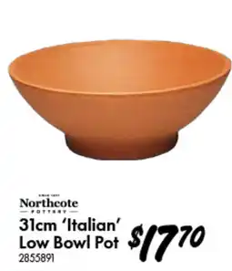 Bunnings Northcote Pottery 31cm 'Italian' Low Bowl Pot offer