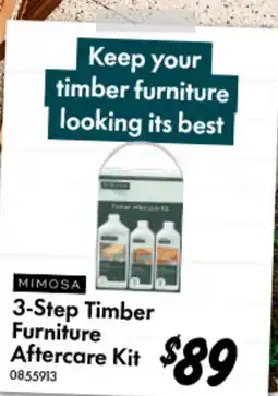 Bunnings Mimosa 3-Step Timber Furniture Aftercare Kit offer