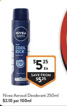 Foodworks Nivea Aerosol Deodorant offer