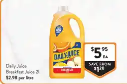 Foodworks Daily Juice Breakfast Juice offer