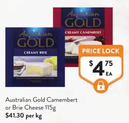 Foodworks Australian Gold Camembert or Brie Cheese offer