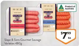 Foodworks Slope & Sons Gourmet Sausage Varieties offer