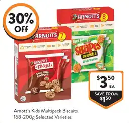 Foodworks Arnott's Kids Multipack Biscuits offer