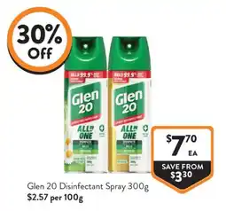 Foodworks Glen 20 Disinfectant Spray offer