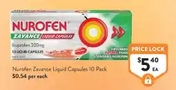 Foodworks Nurofen Zavance Liquid Capsules offer