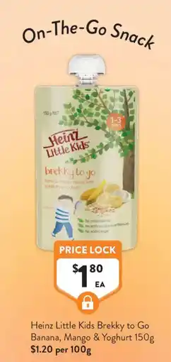 Foodworks Heinz Little Kids Brekky to Go offer