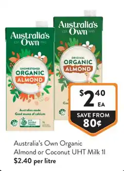 Foodworks Australia's Own Organic Almond offer