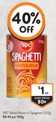 Foodworks SPC Spaghetti Tomato & Cheese offer