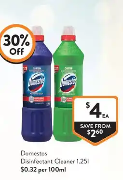Foodworks Domestos Disinfectant Cleaner offer