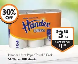 Foodworks Handee Ultra Paper Towel offer