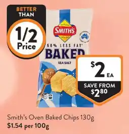 Foodworks Smith's Oven Baked Chips offer