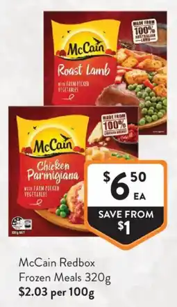 Foodworks McCain Redbox Frozen Meals offer