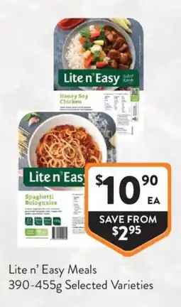 Foodworks Lite n' Easy Meals offer