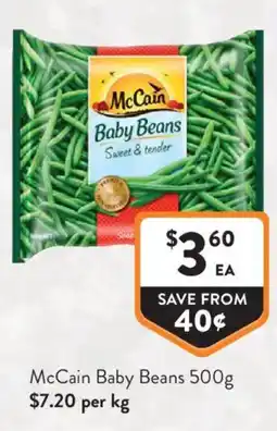 Foodworks McCain Baby Beans offer