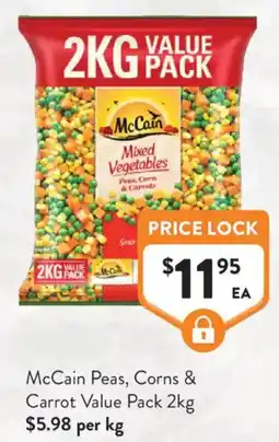 Foodworks McCain Mixed Vegetables Peas, Corn & Carrot offer