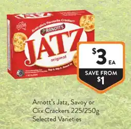 Foodworks Arnott's Jatz offer