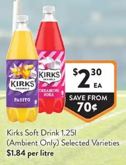 Foodworks Kirks Soft Drink offer